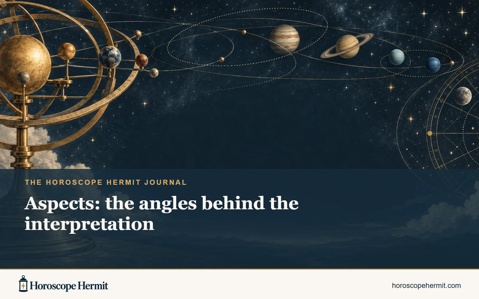 Aspects: the angles behind the interpretation — Horoscope Hermit journal artwork