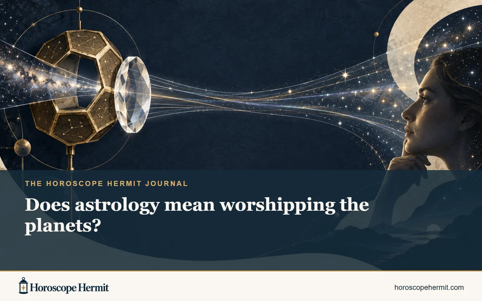 Does astrology mean worshipping the planets? — Horoscope Hermit journal artwork